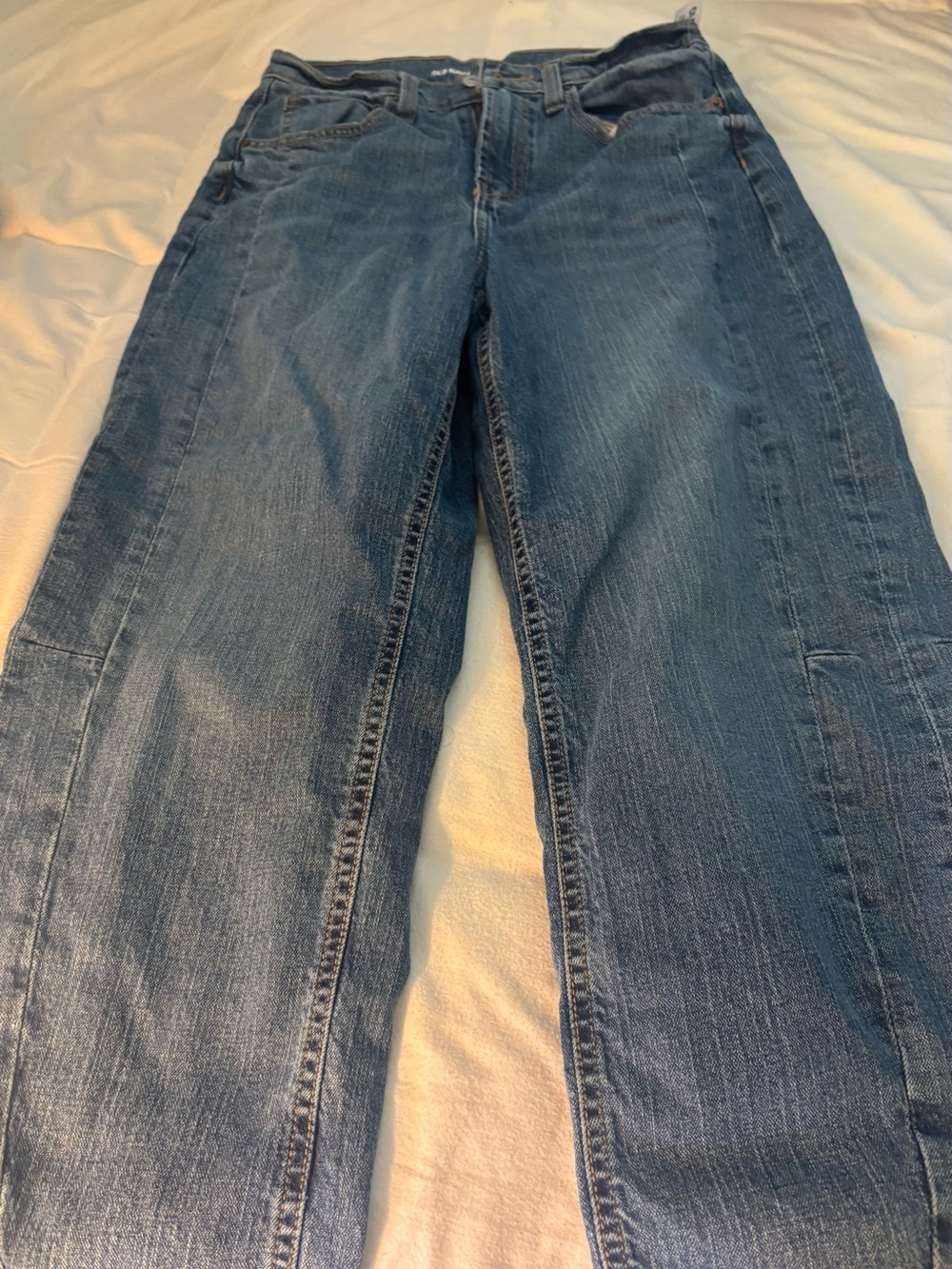 Old Navy Women's Medium Blue Straight-Leg Jeans
